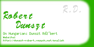 robert dunszt business card